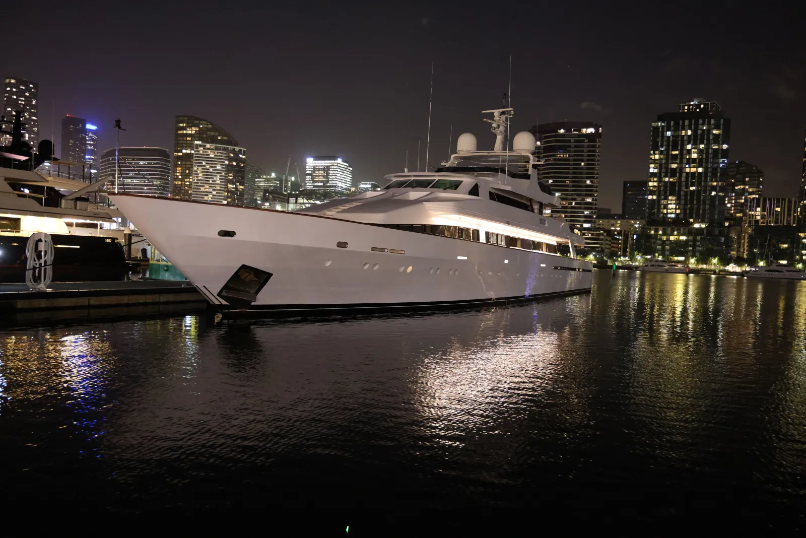 Yacht party at night